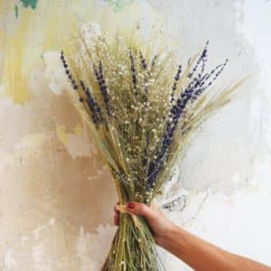 Provenza preserved bouquet with lavender, wheat and gypsophila