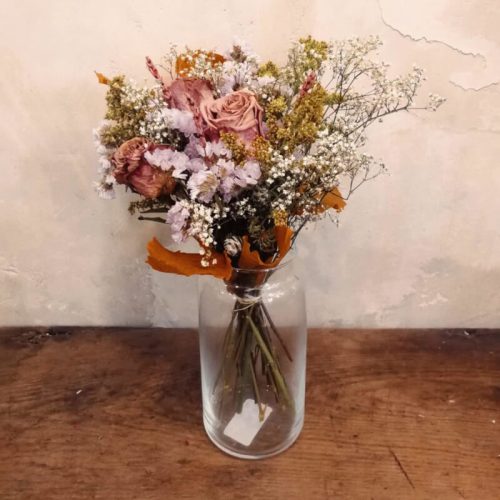Ramo de Flores Preservadas con Jarrón